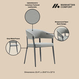 Belle Dining Chair in Stone Grey by Manhattan Comfort at Eve Furniture