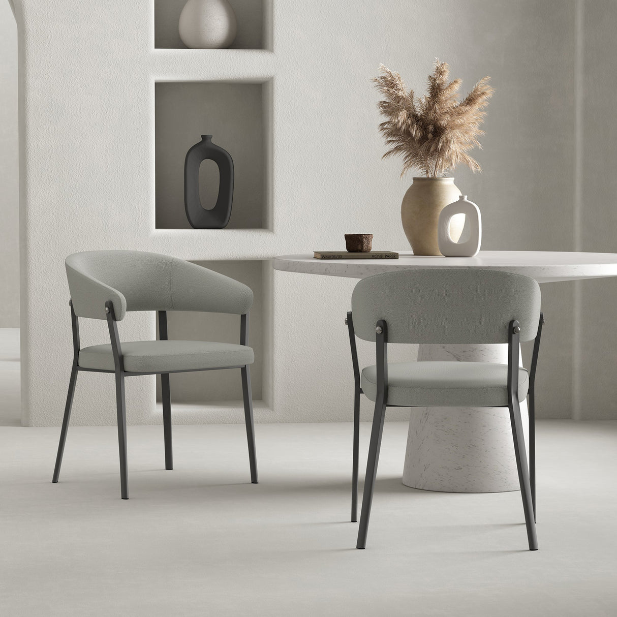 Belle Dining Chair in Stone Grey (set of 2) by Manhattan Comfort at Eve Furniture