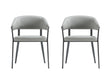 Belle Dining Chair in Stone Grey (set of 2) by Manhattan Comfort at Eve Furniture