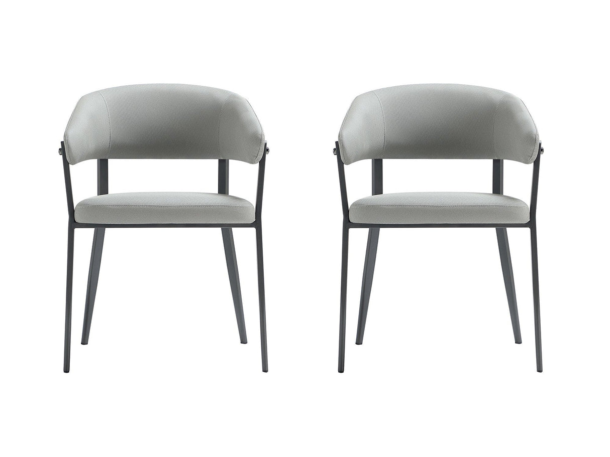 Belle Dining Chair in Stone Grey (set of 2) by Manhattan Comfort at Eve Furniture