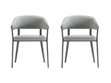 Belle Dining Chair in Stone Grey (set of 2) by Manhattan Comfort at Eve Furniture