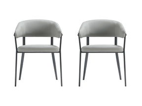 Belle Dining Chair in Stone Grey (set of 2) by Manhattan Comfort at Eve Furniture