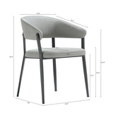 Belle Dining Chair in Stone Grey (set of 4) by Manhattan Comfort at Eve Furniture