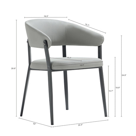 Belle Dining Chair in Stone Grey (set of 4) by Manhattan Comfort at Eve Furniture