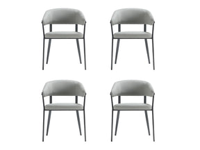 Belle Dining Chair in Stone Grey (set of 4) by Manhattan Comfort at Eve Furniture