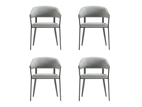 Belle Dining Chair in Stone Grey (set of 4) by Manhattan Comfort at Eve Furniture