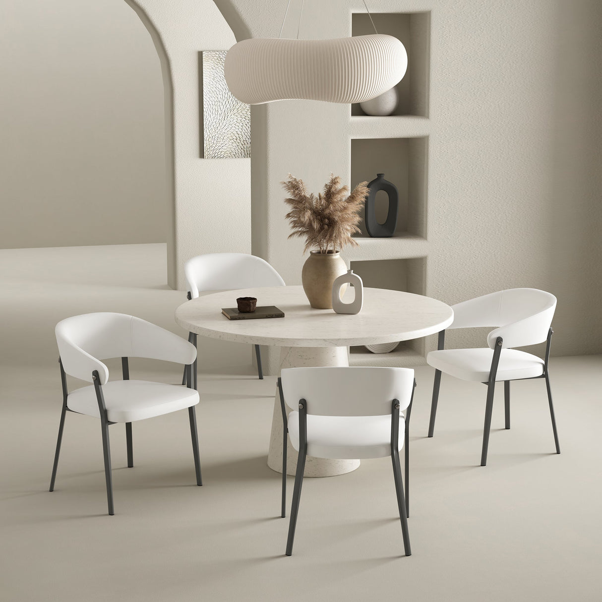 Belle Dining Chair in White by Manhattan Comfort at Eve Furniture