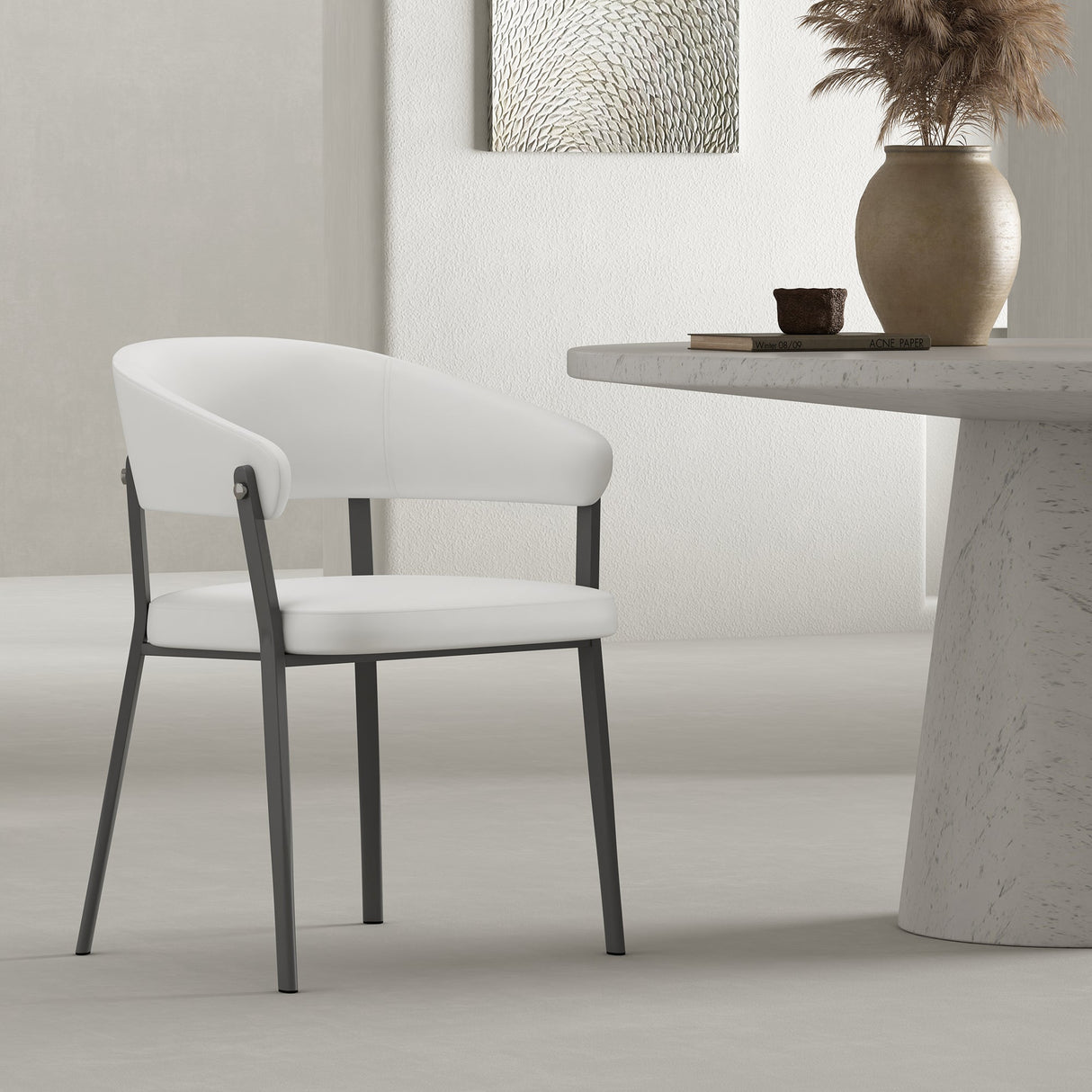 Belle Dining Chair in White by Manhattan Comfort at Eve Furniture