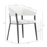 Belle Dining Chair in White by Manhattan Comfort at Eve Furniture