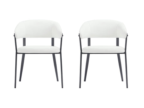 Belle Dining Chair in White (set of 2) by Manhattan Comfort at Eve Furniture