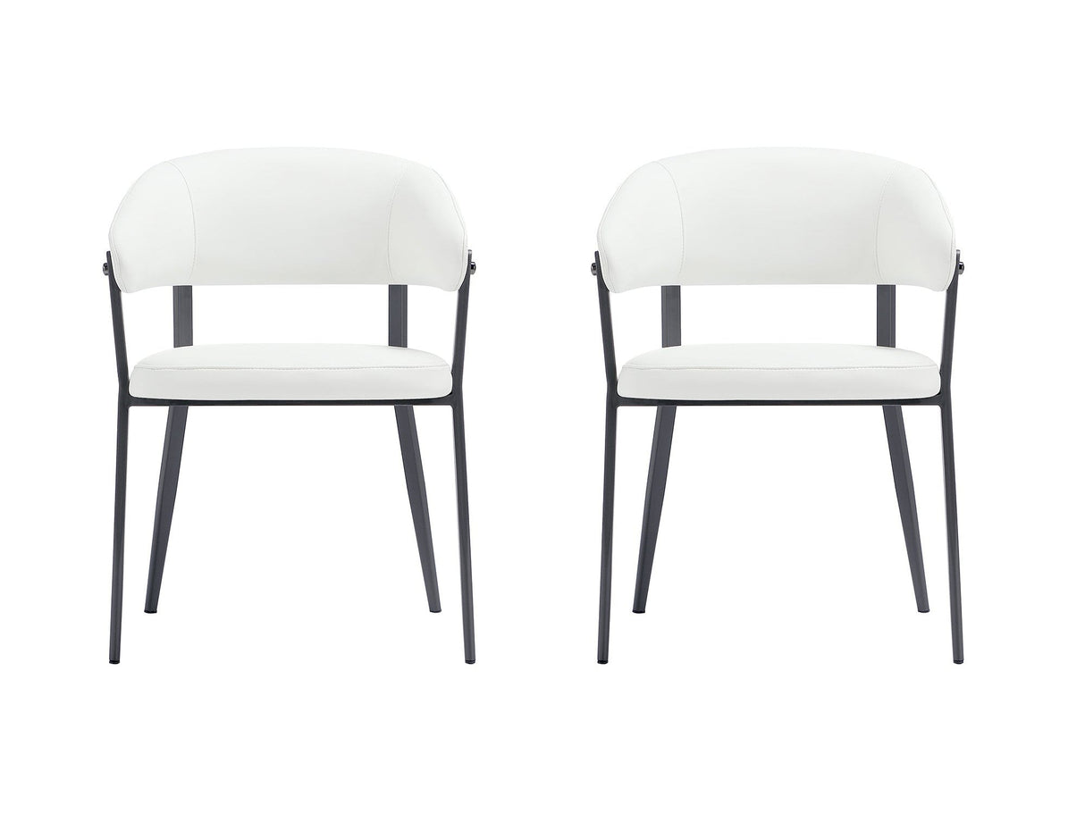 Belle Dining Chair in White (set of 2) by Manhattan Comfort at Eve Furniture