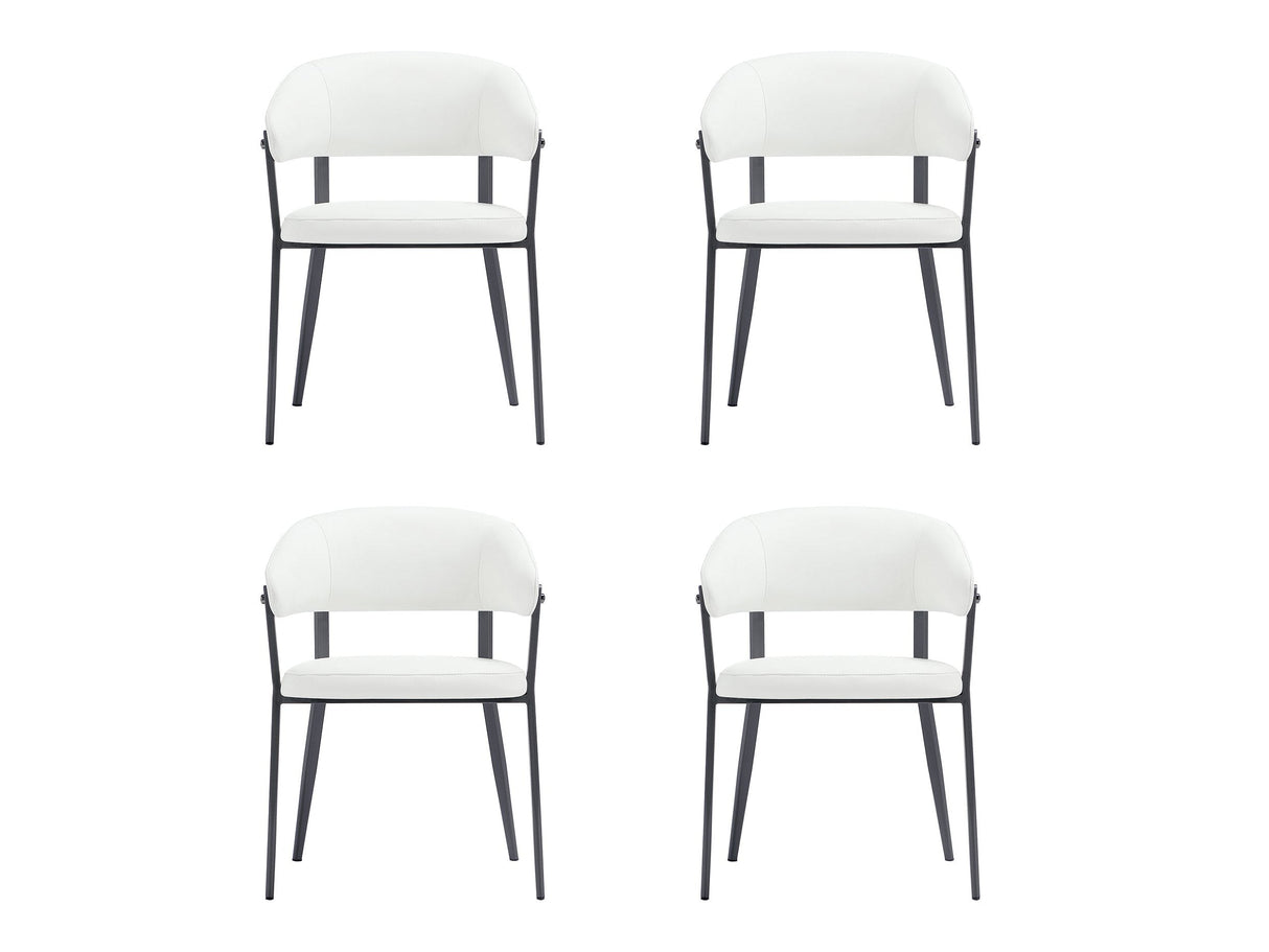 Belle Dining Chair in White (set of 4) by Manhattan Comfort at Eve Furniture