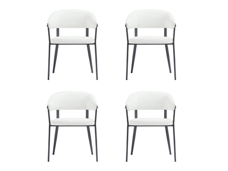 Belle Dining Chair in White (set of 4) by Manhattan Comfort at Eve Furniture