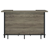 Bellemore Gray Driftwood/Black Bar Unit with Footrest