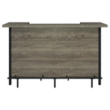 Bellemore Gray Driftwood and Black Bar Unit with Footrest by Coaster at Eve Furniture