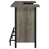 Bellemore Gray Driftwood and Black Bar Unit with Footrest by Coaster at Eve Furniture