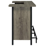 Bellemore Gray Driftwood and Black Bar Unit with Footrest by Coaster at Eve Furniture