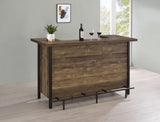 Bellemore Rustic Oak Rectangular Storage Bar Unit