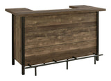 Bellemore Rustic Oak Rectangular Storage Bar Unit by Coaster at Eve Furniture