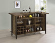 Bellemore Rustic Oak Rectangular Storage Bar Unit by Coaster at Eve Furniture