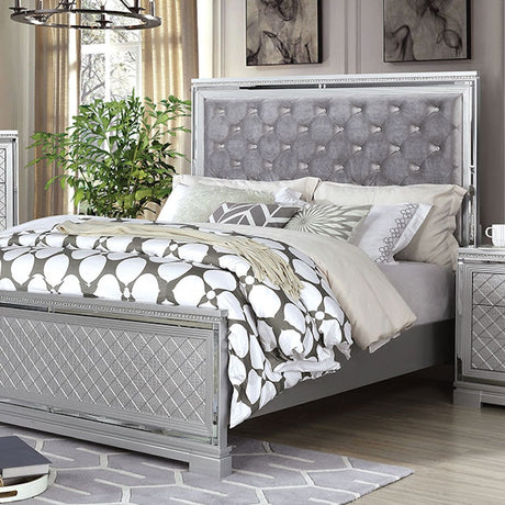 Belleterre Silver 4-Piece Queen Bedroom Set by Furniture of America at Eve Furniture