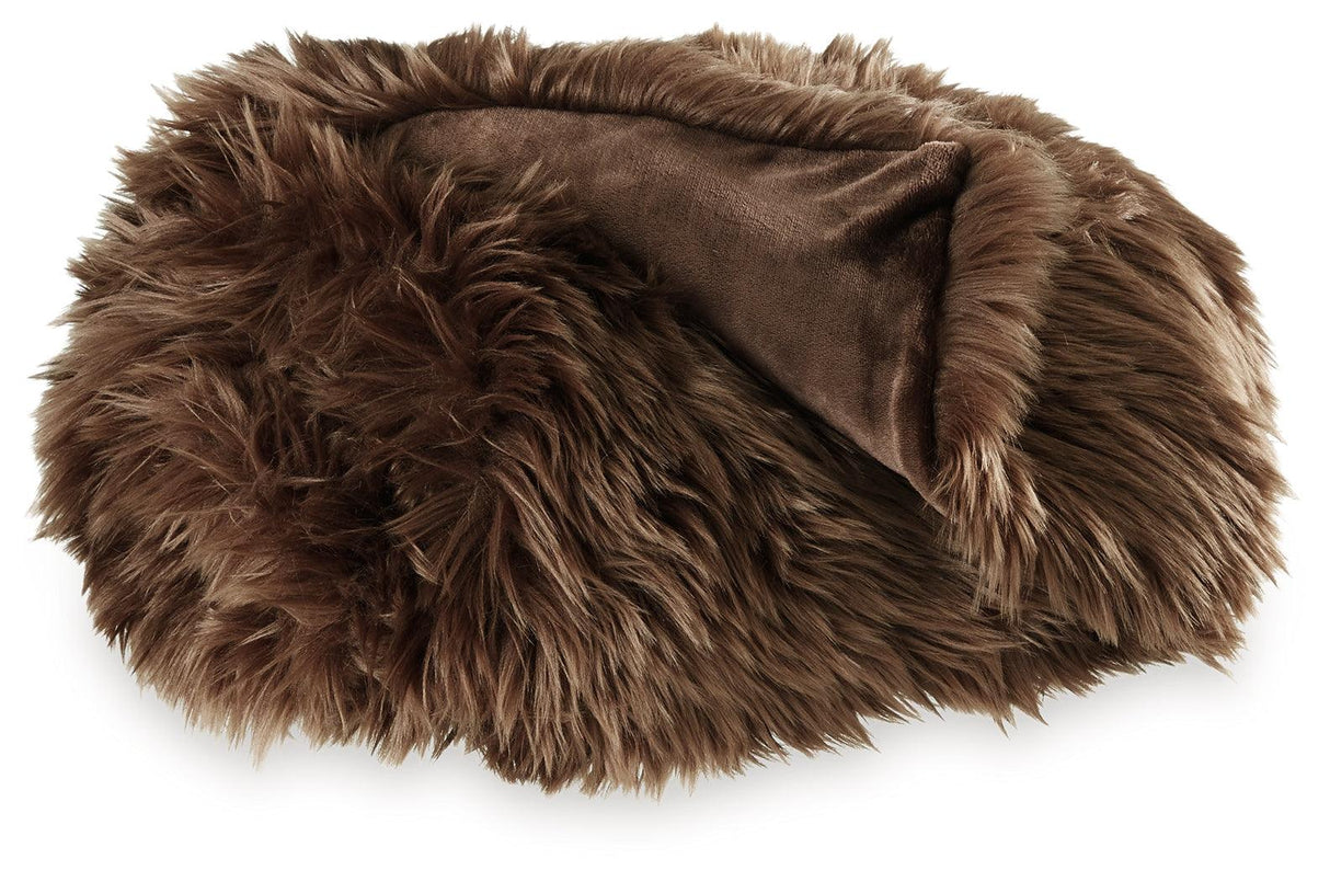 Bellethrone Brown Throw by Ashley at Eve Furniture