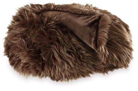 Bellethrone Brown Throw by Ashley at Eve Furniture
