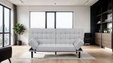 Bellevue Light Gray Futon Sofa Bed by Furniture of America at Eve Furniture