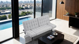 Bellevue Light Gray Futon Sofa Bed by Furniture of America at Eve Furniture