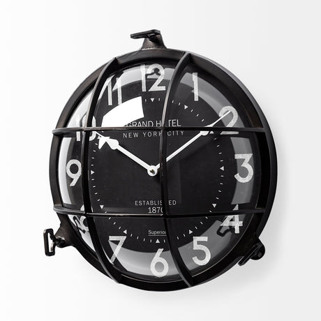 Bellmond Large Industrial Wall Clock by Mercana at Eve Furniture