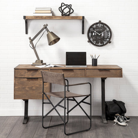 Bellmond Large Industrial Wall Clock by Mercana at Eve Furniture