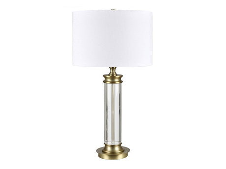 Bellows Gold/White Table Lamp by Crestview at Eve Furniture