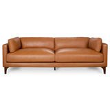 Bellrose Mid-Century Modern Genuine Leather Sofa by Ashcroft Furniture at Eve Furniture