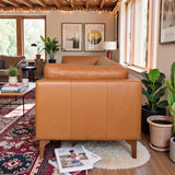 Bellrose Mid-Century Modern Genuine Leather Sofa by Ashcroft Imports at Eve Furniture
