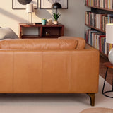 Bellrose Mid-Century Modern Genuine Leather Sofa by Ashcroft Imports at Eve Furniture