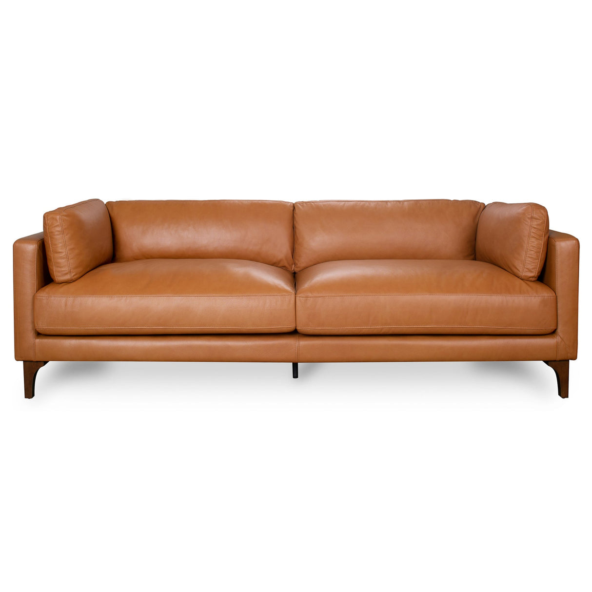 Bellrose Mid-Century Modern Genuine Leather Sofa by Ashcroft Imports at Eve Furniture