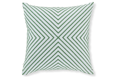 Bellvale Green/White Pillow by Ashley at Eve Furniture