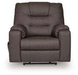 Belmone Pike Gunmetal Power Lift Recliner by Ashley at Eve Furniture