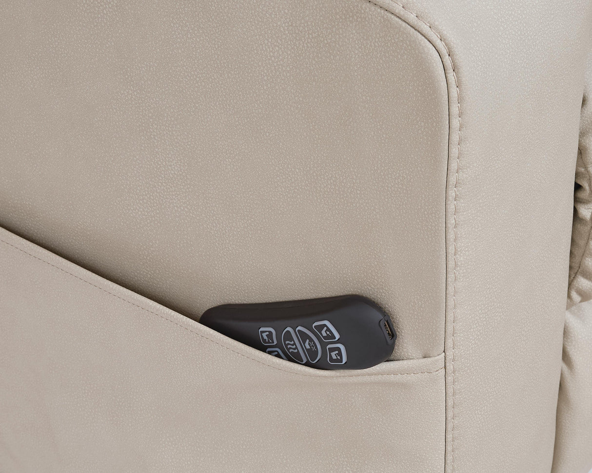 Belmone Pike Sand Power Lift Recliner by Ashley at Eve Furniture
