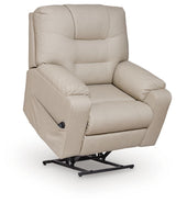 Belmone Pike Sand Power Lift Recliner by Ashley at Eve Furniture
