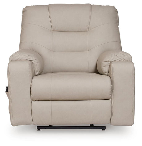 Belmone Pike Sand Power Lift Recliner by Ashley at Eve Furniture