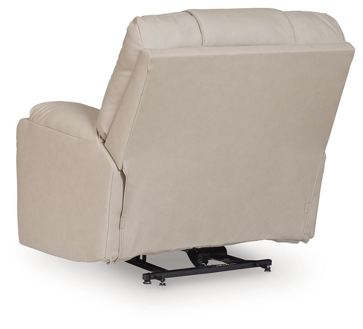 Belmone Pike Sand Power Lift Recliner by Ashley at Eve Furniture