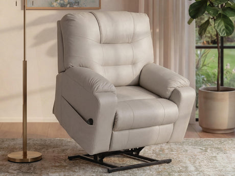 Belmone Pike Sand Power Lift Recliner by Ashley at Eve Furniture