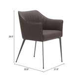Belmont Brown Dining Chair by Zuomod at Eve Furniture