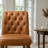 Belmont Cognac Vegan Leather Dining Chair - Set Of 2 by Ashcroft Furniture at Eve Furniture