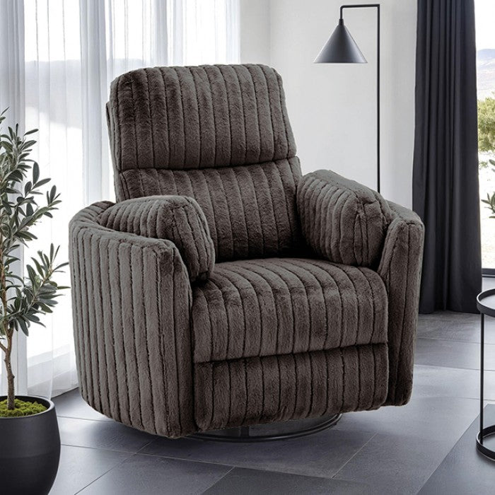 Belper Chocolate Brown Power Recliner by Furniture of America at Eve Furniture