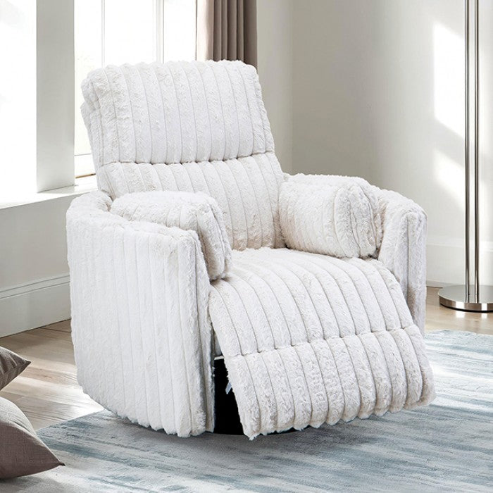 Belper White Power Recliner by Furniture of America at Eve Furniture