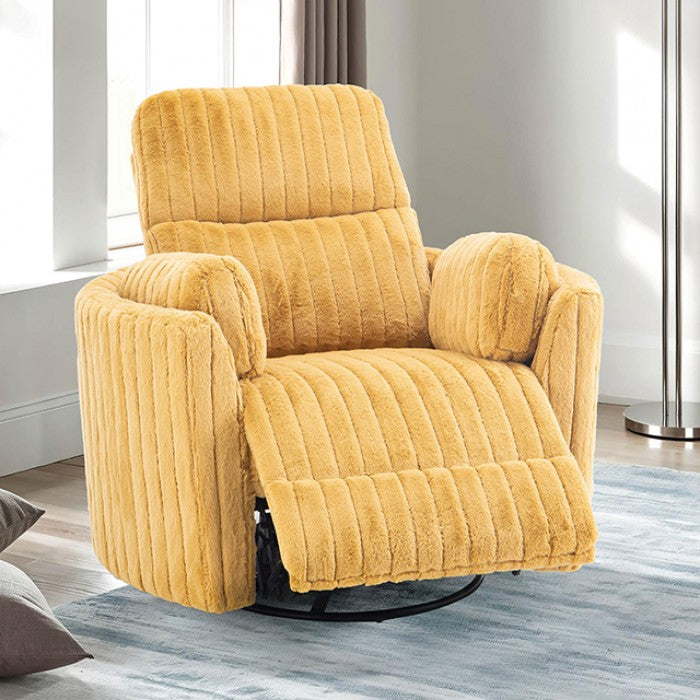 Belper Yellow Power Recliner by Furniture of America at Eve Furniture