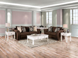 Belsize Chocolate/Tan Loveseat by Furniture of America at Eve Furniture
