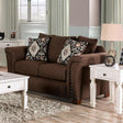 Belsize Chocolate/Tan Loveseat by Furniture of America at Eve Furniture